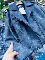 Косуха куртка кожаная oversize