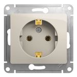 Schneider Electric Glossa Молочный Розетка с зазем.контактами, 16А, 250В, механизм IP20 скрытая установка 317984