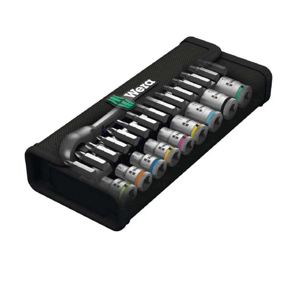 Набор 28 предметов 8100 SA 8 Zyklop Metal Switch с трещоткой, реверс, 1 / 4 дюйм WERA WE-004018