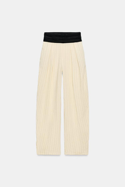 ZARA БРЮКИ В ПОЛОСКУ С ПОЯСОМ — ZW COLLECTION, ПОЛОСКИ