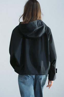 ZARA ДВУБОРТНАЯ КУРТКА WATER-REPELLENT — ZW COLLECTION, ТЕМНО-СИНИЙ