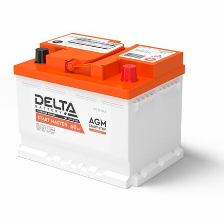 DELTA START MASTER 60 Ah AGM Delta Аккумулятор автомобильный герметичный свинцово-кислотный