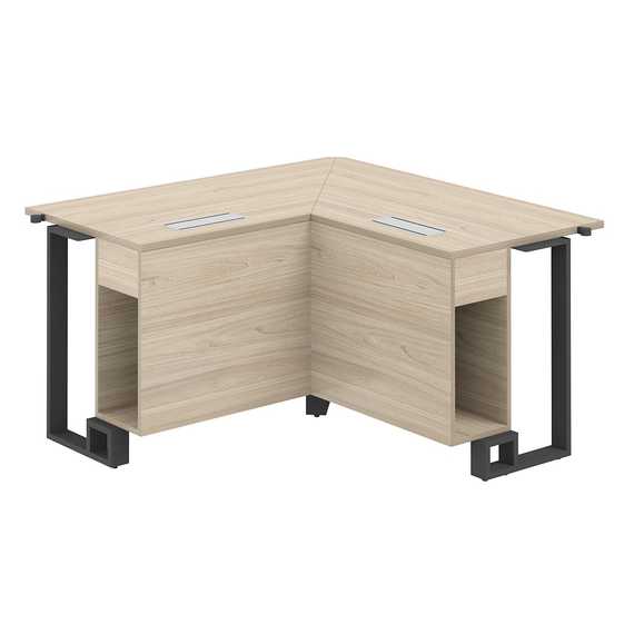 SP.0115.AR.AR.AN / Модуль угловой 1200х1200х750 / столешница:акация равелло, подстолье:акация равелло, металлокаркас:антрацит, лючок:серый