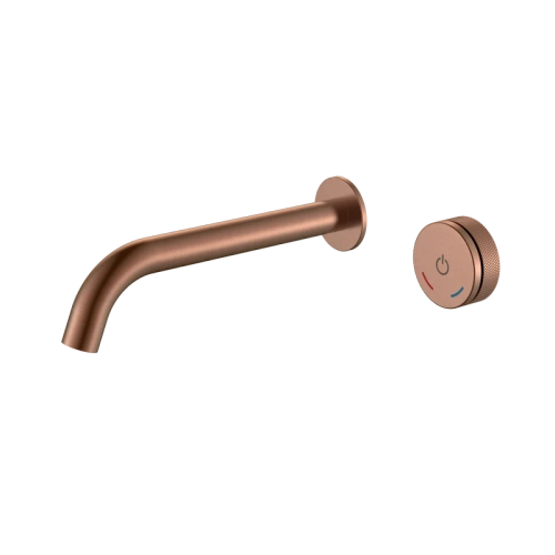 Смеситель автоматический для раковины из стены на 2 отв. Boheme TECH Copper Brushed