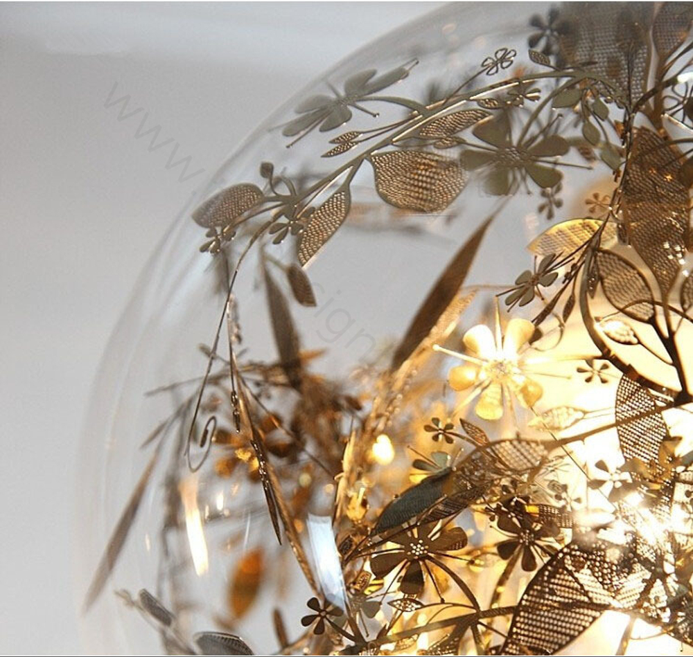 Pendant design lamp Tangle Globe by Artecnica (Gold)