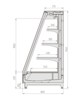 Витрина холодильная BRANDFORD Ikar Slim SQ 375