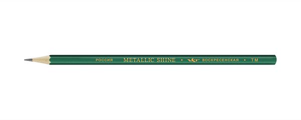 Карандаш чернографитный ТМ (HB) 12 шт, 12Д-1597 изумрудный Metallic shine, ВКФ MS01-12Д