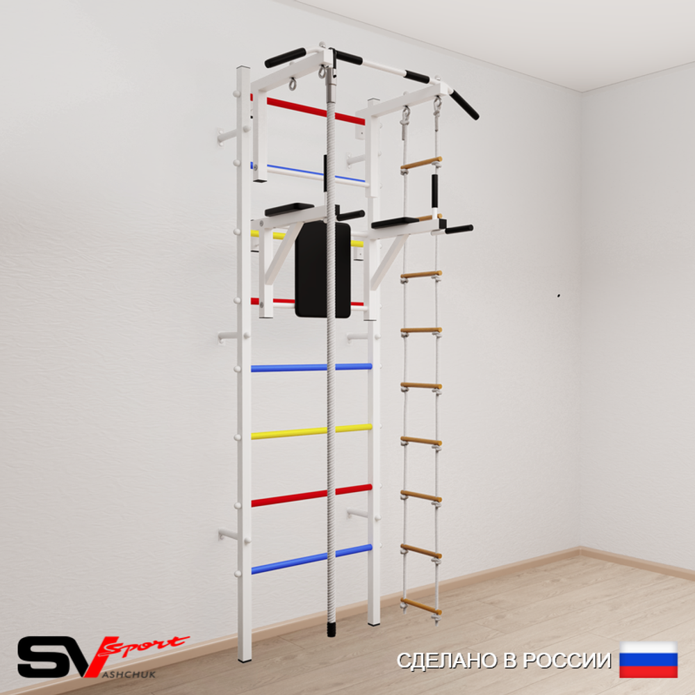Шведская стенка Sv Sport 575 (Турник стандарт/Брусья/Канат/Лестница)