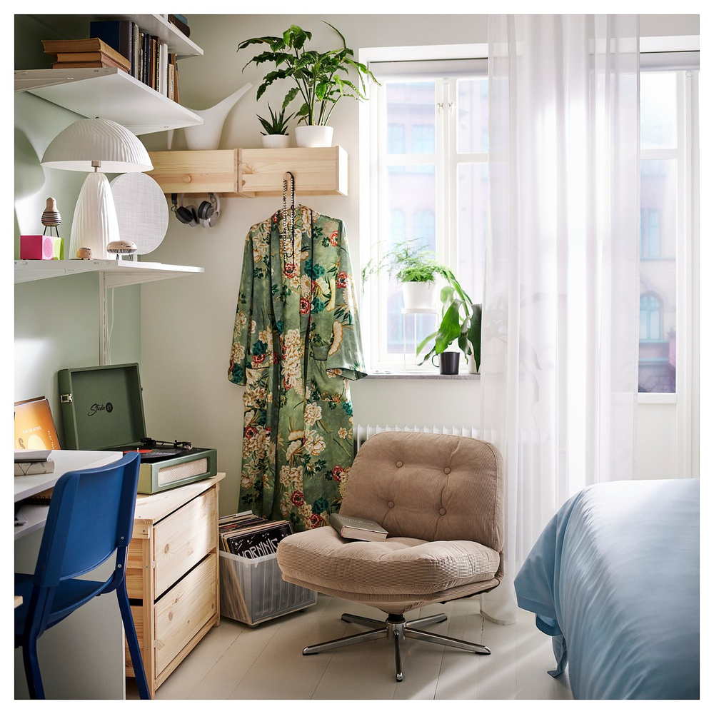 IKEA STENFRÖ  (ИКЕА СТЕНФРЁ)  -  Тюль, 2 шт - белый на ленте 145x300 см