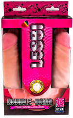 Гибкий двусторонний фаллос Double Dong (46 см) (Цвет: телесный)