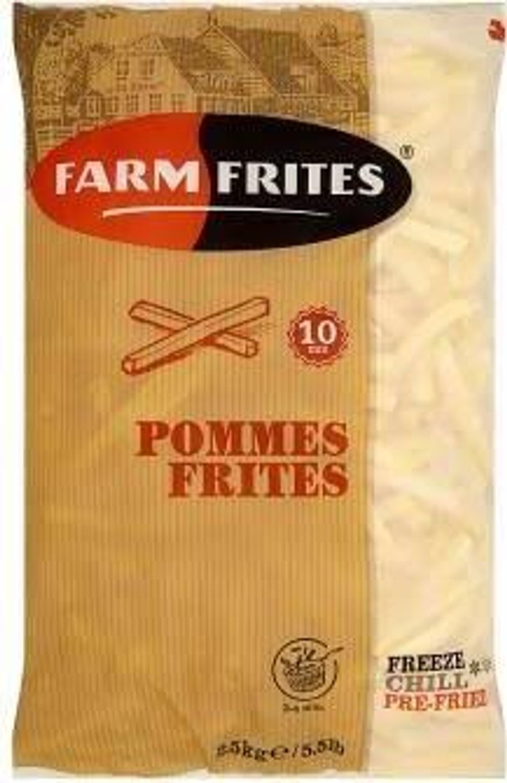 Картофель фри соломка FARM FRITES 10 мм 2,5кг*5 шт ----