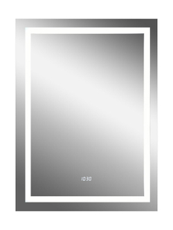 Зеркало "Verte Led" 500х700 с часами, датчиком движения