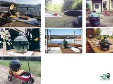 Керамический гриль Big Green Egg 2XL (самый большой) на модульной подставке, 73 см