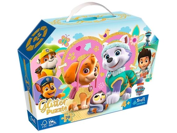 Puzzle "70 glitter in a box" - Lovely Skye and Everest / Viacom
