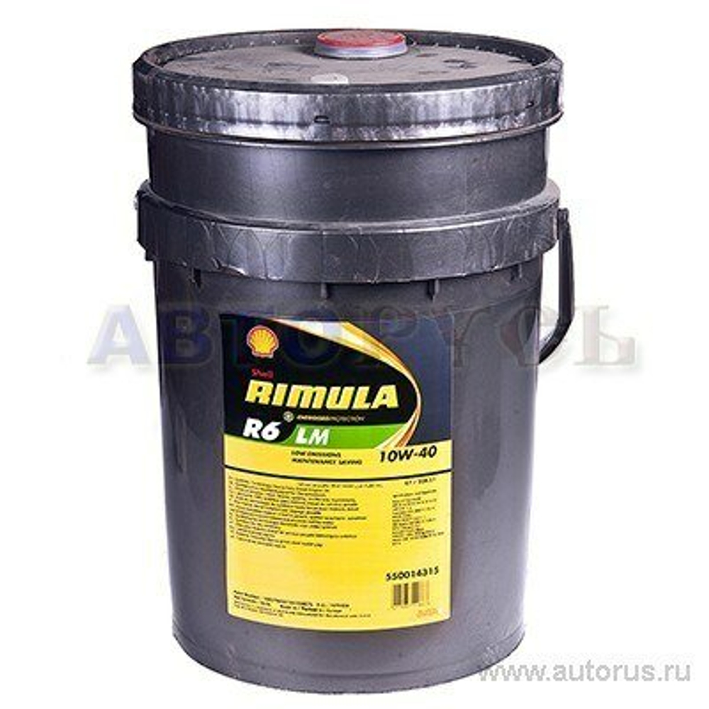 Масло моторное SHELL Rimula R6 LM 10W-40 синтетическое 20 л 550044858/550070643