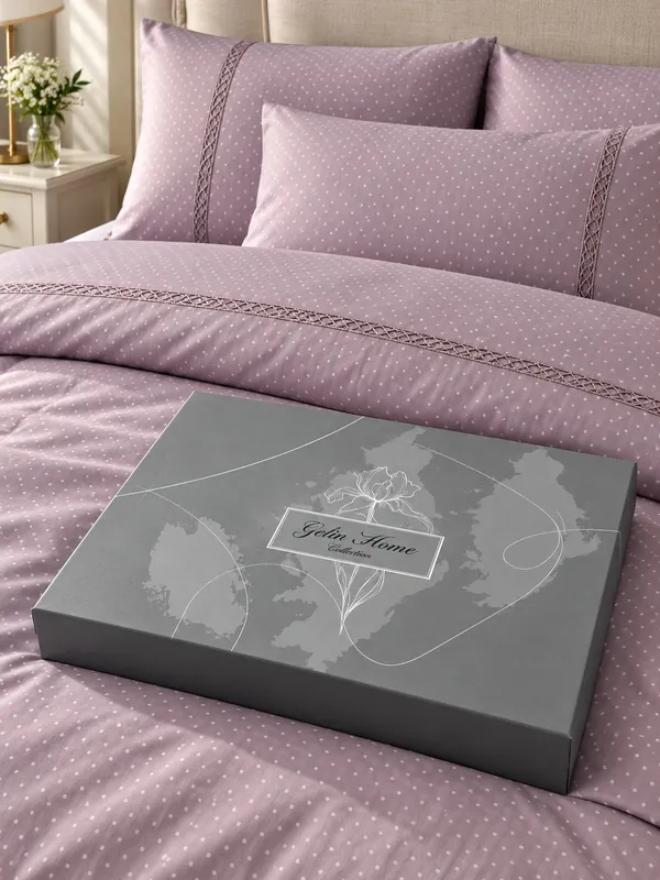 Gelin Home КПБ 6 пр. MYKONOS сиреневый пододеяльник 200*220, простынь 240*260, наволочки 50*70 2шт, декоративные наволочки 50*70 2шт GLNN204