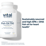 Vital Nutrients, ультрачистый рыбий жир 700, со вкусом лимона, 120 капсул
