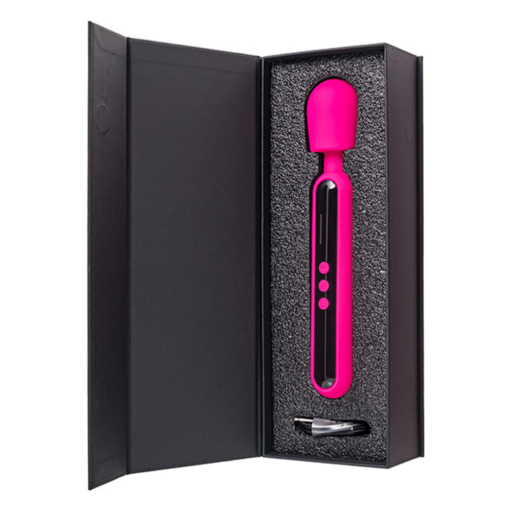 Ярко-розовый wand-вибратор 23,5см ToyFa eroTEQ Mashr 593004