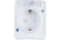 Розетка Systeme Electric ATLASDESIGN PROFI IP54 с заземлением с крышкой накладная белая 36838