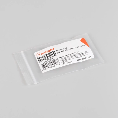Коннектор FIX-MONO-8mm-2pin-STW (Arlight, Прозрачный)