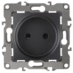 Розетка ЭРА Серия 12 12-2105-05 2P 16A-250В IP20 антрацит | Эра 12