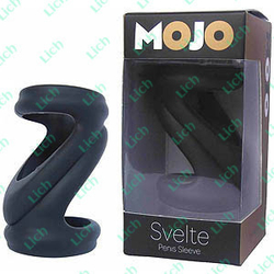 Насадка на фаллос силиконовая черная Molo Svelte