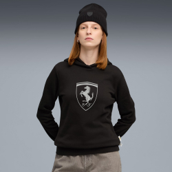 PUMA X SCUDERIA FERRARI ЖЕНСКАЯ ТОЛСТОВКА С КАПЮШОНОМ SPORTSWEAR, ЧЕРНЫЙ