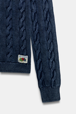 ТРИКОТАЖНЫЙ СВИТЕР ОВЕРСАЙЗ С КОСАМИ FRUIT OF THE LOOM™ — ZARA