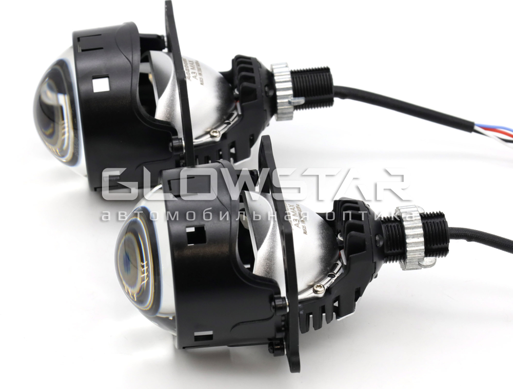 Билед модули Aozoom A3 Max 3.0 дюйма, 5500К, 12V, 49W/57W, крепление 3R и съемное гаечное (комплект, 2шт)