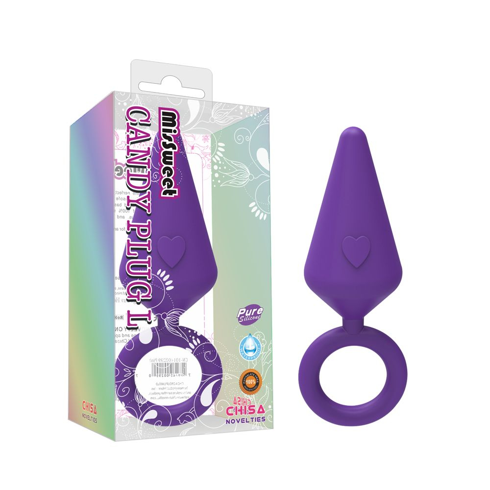 Фиолетовая анальная пробка CANDY PLUG L - 13,2 см. (Цвет: фиолетовый)