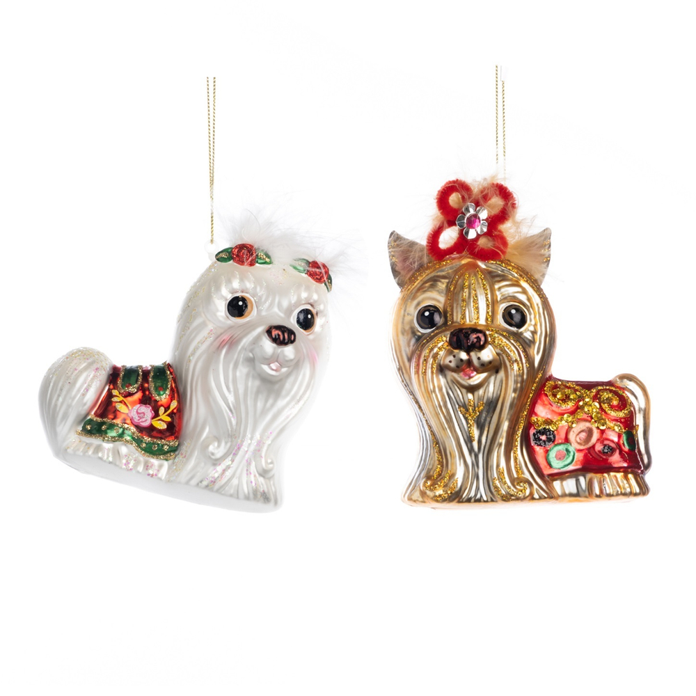 Елочная игрушка Собачки (набор 2 шт) и Goodwill 11,5 Коричневый