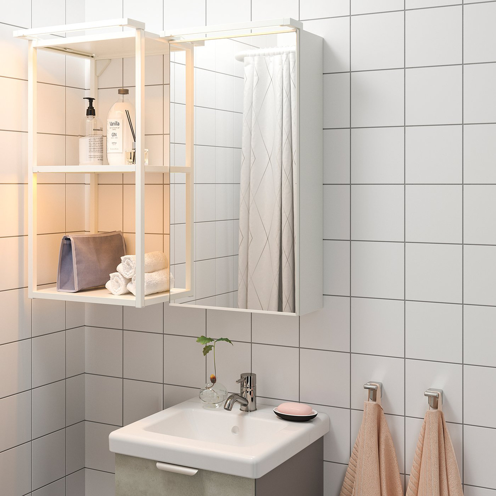 IKEA SILVERGLANS  (ИКЕА СИЛВЕРГЛАНС)  -  Светодиодная лента для ванной - диммируемая, белый 40 см