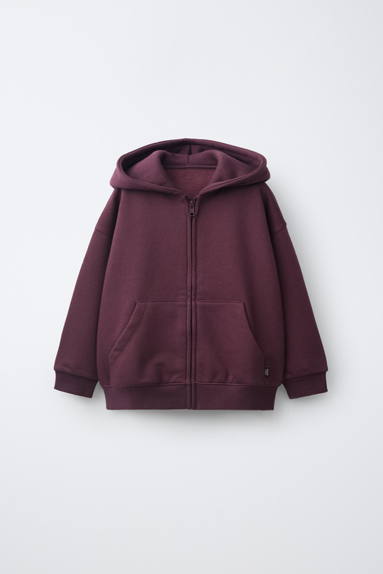 ZARA ХУДИ С МОЛНИЕЙ, ГРАНАТОВЫЙ