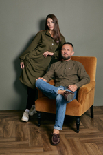 Платье-косоворотка Варгградъ «Красно солнышко» хаки