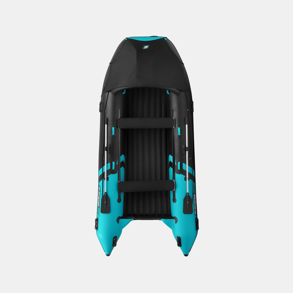 Надувная лодка (НДНД) GLADIATOR E420PRO черно-бирюзовый