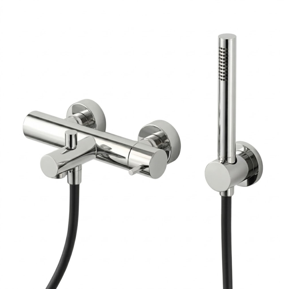 Смеситель для ванны HAPA C35 ручной душ, держатель (цвет - хром PC) C35.0025.PC