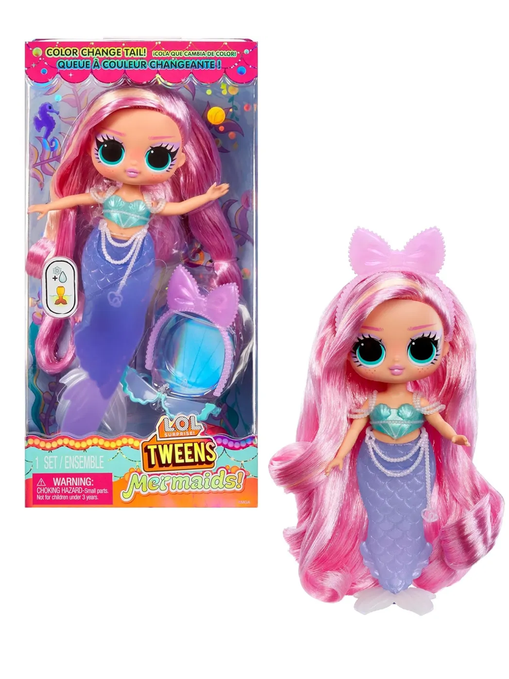 Кукла ЛОЛ Сюрприз Твинс Мермейд Лола Вэйвс 510451EUC | L.O.L. Surprise Tweens Mermaid Lola Waves | модная кукла | 4+