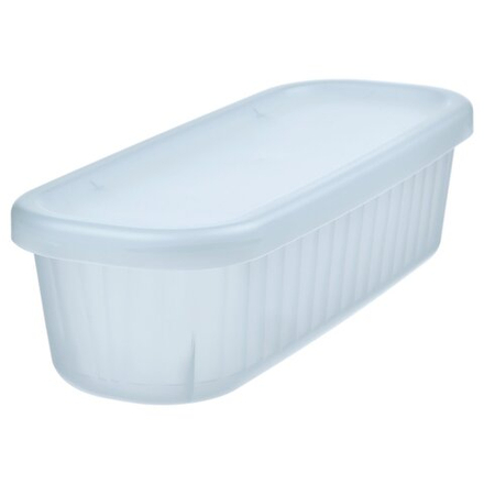 IKEA RYKTA  (ИКЕА РИКТА)  -  Контейнер с крышкой - прозрачный серо-голубой 9x24x7 см/0.5 л
