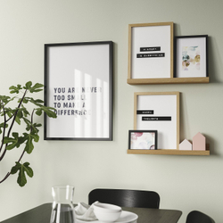 IKEA MOSSLANDA  (ИКЕА МОССЛАНДА)  -  Полка для фотографий - под дуб 55 см