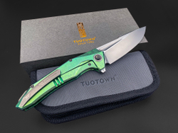 Складной нож Guerrero [M390 green CrystalTi green carbon]