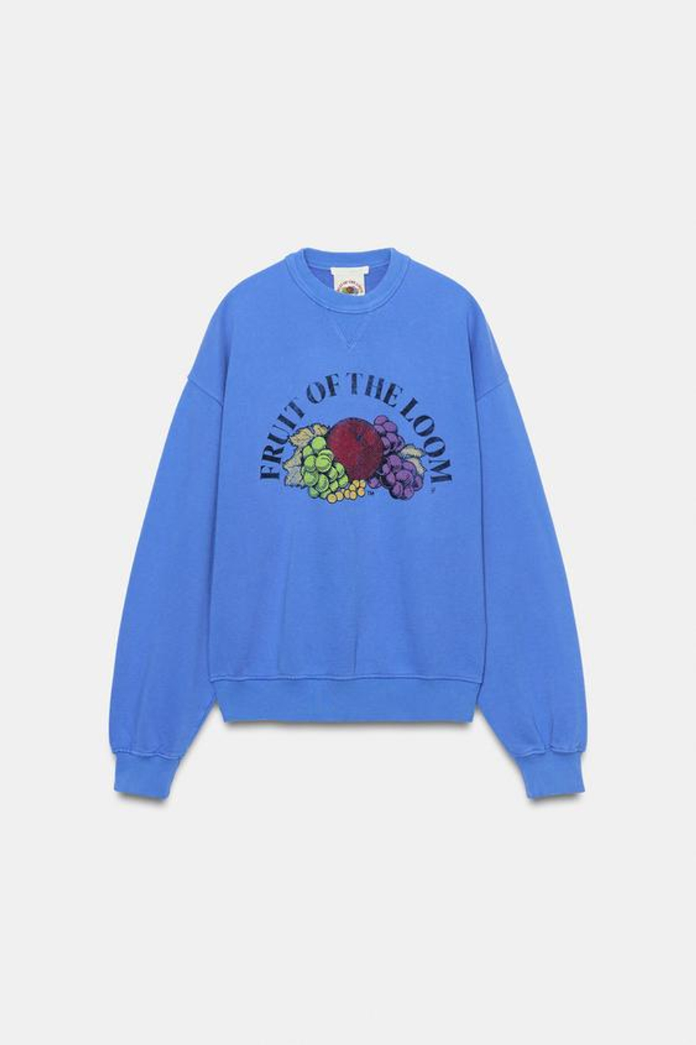 ZARA - FRUIT OF THE LOOM™ ТОЛСТОВКА С ЭФФЕКТОМ ПОТЕРТОСТИ, ЯРКО-СИНИЙ