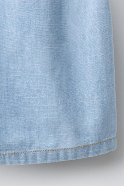 ZARA ДЖИНСОВЫЕ ШОРТЫ С КАРМАНАМИ, ВЫЦВЕТШИЙ СИНИЙ