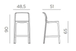 Стул пластиковый полубарный Net Stool Mini