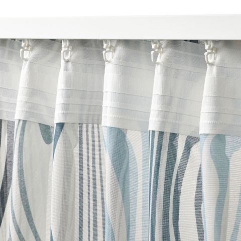 Комплект штор IKEA KLIPPNEJLIKA (КЛИПНЕЙЛИКА), Серый с рисунком, 145x250 см, 2 шт