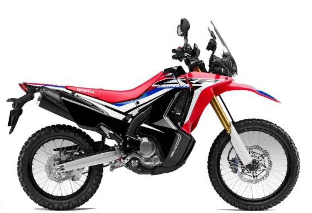 86644-KZZ-J00ZA. STRIPE B, L. MIDDLE COWL *TYPE1*. Honda CRF250Rally, Sticker OEM