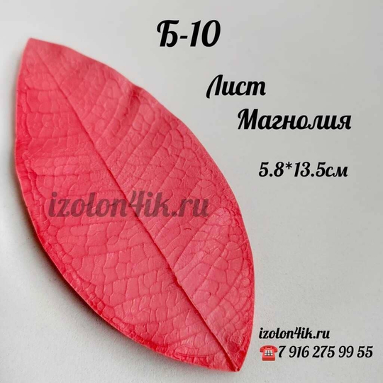 Молд Б-10 Лист Магнолии (5,8*13,5 см)