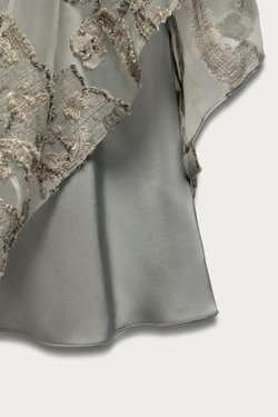 ZARA X MARISA BERENSON ПЛАТЬЕ-ТУНИКА, СЕРЕБРИСТЫЙ