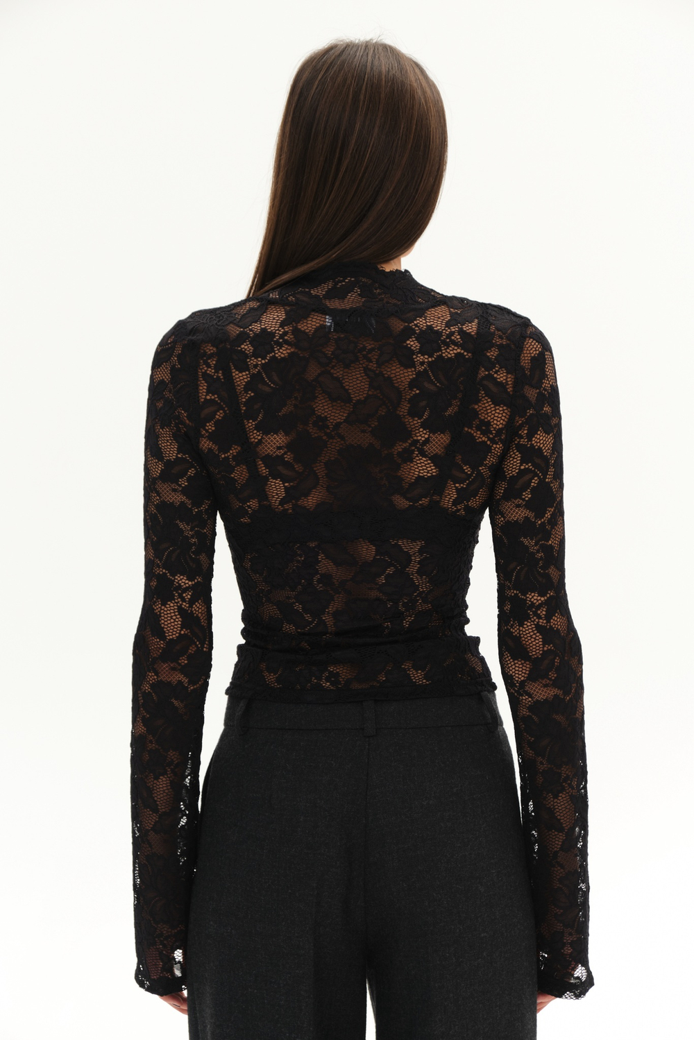 Лонгслив SEXY LACE | Черный