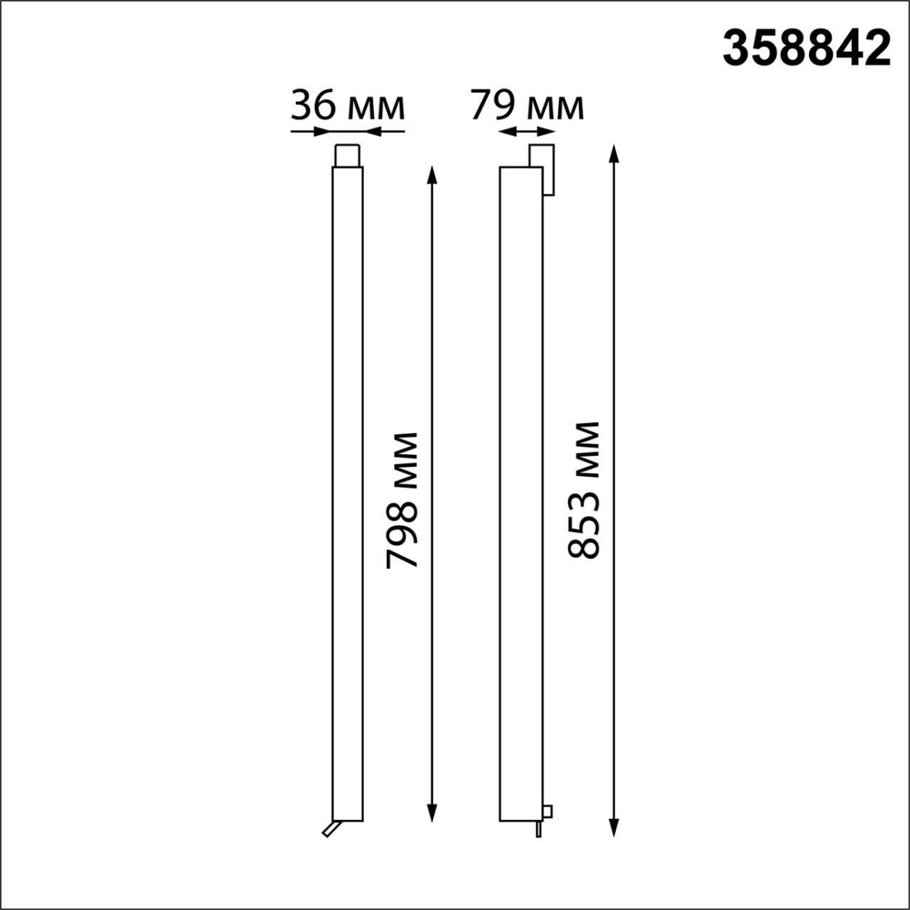 358842 PORT NT22 белый Трехфазный трековый светодиодный светильник IP20 LED 4000K 40W 220V ITER