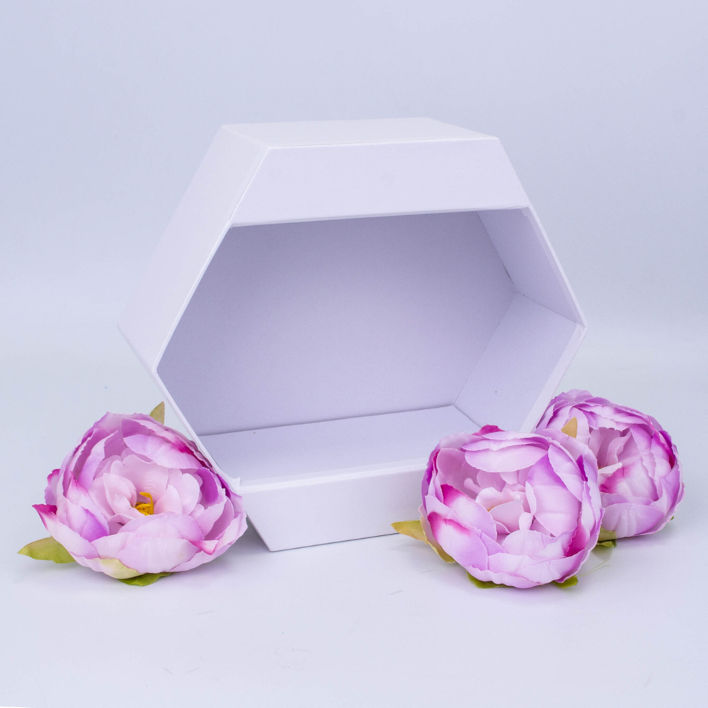 Коробка ШЕСТИГРАННИК 25*22*9см БЕЛАЯ